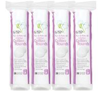 ForPro Rondas de algodón puro y natural, almohadillas de algodón 100% puro para cara, sin pelusas, veganas y sin crueldad, 400 unidades (paquete de 4-100 rondas de algodón)