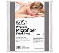 ForPro - Sábana Bajera Ajustable de Microfibra, Color Blanco de For Pro