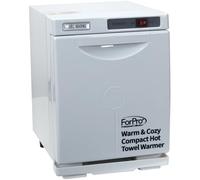 ForPro Warm & Cozy - Calentador de toallas calientes, gabinete compacto de 5 litros de capacidad, estante de acero inoxidable, color blanco