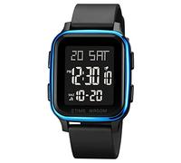 Forrader Reloj Deportivo Digital para Hombre, Resistente al Agua, con Alarma, Temporizador de Cuenta Regresiva, Tiempo Dual, cronómetro, 12/24 Horas, para Hombre, con retroiluminación LED