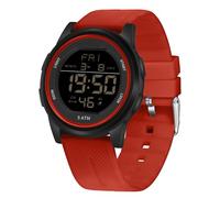 Forrader Reloj deportivo digital para hombre resistente al agua militar relojes para hombres con cronómetro retroiluminación LED/alarma/cuenta regresiva/fecha, rojo, Clásico