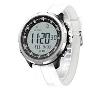 Forrader Reloj digital para hombre, resistente al agua, militar, para deportes al aire libre, reloj de fitness con contador de pasos de calorías, cronómetro, alarma, blanco