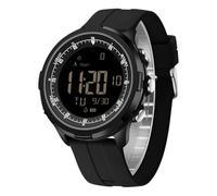 Forrader Reloj digital para hombre, resistente al agua, militar, para deportes al aire libre, reloj de fitness con contador de pasos de calorías, cronómetro, alarma, Todo negro