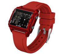 Forrader Relojes digitales cuadrados para hombre con números grandes, esfera de gran tamaño, impermeables, LED, unisex, relojes electrónicos de pulsera con alarma, fecha, cronómetro para hombre y