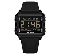 Forrader Relojes digitales cuadrados para hombre con números grandes, esfera de gran tamaño, impermeables, LED, unisex, relojes electrónicos de pulsera para hombre y mujer con alarma, fecha