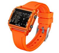 Forrader Relojes digitales cuadrados para hombre con números grandes, esfera de gran tamaño, impermeables, LED, unisex, relojes electrónicos de pulsera con alarma, fecha, cronómetro para hombre y