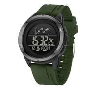 Forrader Relojes digitales para hombre, cronómetro, impermeable, con correa de nailon/silicona, relojes de pulsera militares con retroiluminación LED, alarma, cuenta regresiva, fecha, Verde militar.,