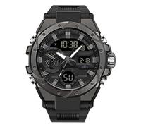 Forrader Relojes militares impermeables para hombre, multifunción, tácticos, deportivos, con alarma LED, cronómetro, relojes analógicos digitales, negro, Militar