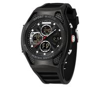 Forrader Relojes militares para hombre, resistentes al agua, tácticos, reloj de pulsera digital deportivo, multifunción, analógico, digital, negro