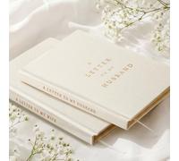 ForraFun Juego de 2 libros de votos de boda para él y ella, idea de regalo para novia o novio, lámina dorada, 80 páginas a rayas, regalo esencial para invitados recién comprometidos (marfil)