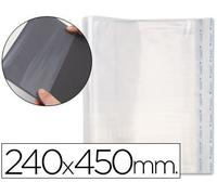 Forralibro pp ajustable adhesivo 240x450mm -blister