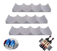 Forreen 3 Piezas Estante de Vino de Estilo Europeo de Plástico Botellero Apilable Estante para Botellas de Vino Soporte para Botellas Cerveza Latas Organizador para Refrigerador Restaurante Bar,Gris