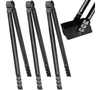 Forreen - Pinzas para carbón vegetal (3 unidades, multifuncionales, duraderas, antideslizantes, con mango resistente al calor, para barbacoas, picnics, exteriores, color negro