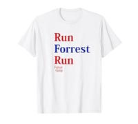 Forrest Gump Run Forrest Run Red And Blue Title Logo Camiseta