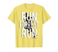 Forrest Gump Run Forrest Run Silhouette Camiseta, Hombre, Limón, XXL