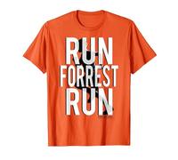 Forrest Gump Run Forrest Run Silhouette Camiseta, Hombre, Naranja, XXL