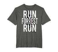 Forrest Gump Run Forrest Run Silhouette Camiseta, Hombre Tallas Grandes, Asfalto, 2X Alto