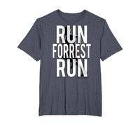 Forrest Gump Run Forrest Run Silhouette Camiseta, Hombre Tallas Grandes, Azul Jaspeado, 2X Alto