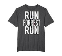 Forrest Gump Run Forrest Run Silhouette Camiseta, Hombre Tallas Grandes, Jaspeado Oscuro, 2X Alto