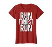 Forrest Gump Run Forrest Run Silhouette Camiseta, Mujer, Arándano, XXL