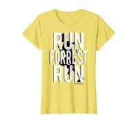 Forrest Gump Run Forrest Run Silhouette Camiseta, Mujer, Limón, XXL