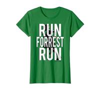 Forrest Gump Run Forrest Run Silhouette Camiseta, Mujer, Verde Kelly, XXL