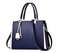 FORRICA Bolso Mujer Elegante Bolso de Mano Cuero PU Señora Bolso de Hombro Moda Bolso con Asa Superior para Desplazarse Compras Viaje Azul