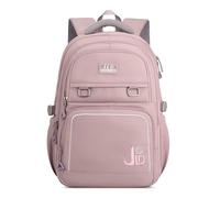 FORRICA Niñas Mochila Alumno Escolar Bolsa Mujer 15.6 Pulgadas Mochila Portatil Impermeable Poliéster Juveniles Escolar Backpack Casual Daypack para Camping Viajar Escuela Negro