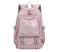 FORRICA Niñas Mochila Alumno Escolar Bolsa Mujer 15.6 Pulgadas Mochila Portatil Impermeable Poliéster Juveniles Escolar Backpack Casual Daypack para Viajar Camping Púrpura Claro