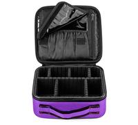 FORRICA Portátil Bolsa de Maquillaje Mujer Organizador Bolso Cosmético Neceser Maquillaje Viaje Almacenamiento de Maquillaje Grande Estuches de Maquillaje Profesional Morado