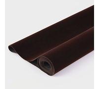 Forro autoadhesivo de terciopelo flocado, tela de fieltro autoadhesiva de 150 cm de ancho, papel adhesivo for cajones, aparadores, gabinetes, exhibidores de joyas(Brown,1.5 * 0.5m)