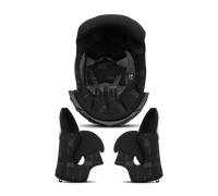 LS2 FF800 Storm Forro interior &almohadillas para mejillas, negro-gris, tamaño 2XL