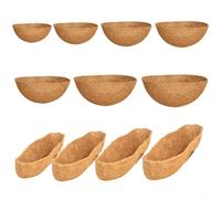 Forro de cesta colgante redondo natural hecho de fibra de coco para jardinería, balcón y necesidades de paisajismo (24 pulgadas)