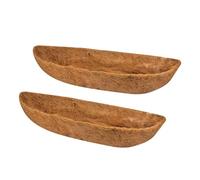 Forro de fibra de coco, cáscara natural para cesta colgante, alfombrilla de repuesto preformada, almohadilla de retención de humedad ecológica para macetas al aire libre y cajas de ventana, 48