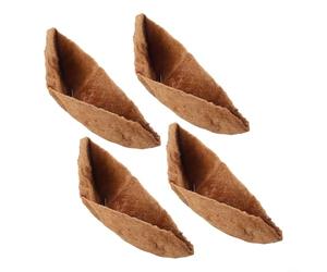 Forro de fibra de coco natural para plantar en interiores y exteriores, material biodegradable adecuado para varios entornos de jardín (4 piezas)