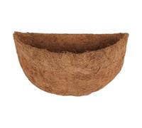 Forro de fibra de nuez de coco | Forro de cesta de flores de coco, forro de fibra de coco circular, reemplazo de fibra de coco y nuez de coco, forros de cesta colgante, medio círculo para pared