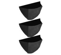 Forro de fieltro negro para macetas colgantes de pared, adecuado para plantas y hierbas de raíces poco profundas (14 pulgadas)