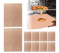 Forro de horno - 10 piezas resistentes al calor y con revestimiento antiadherente, alfombrilla para el fondo del horno - Para parrilla exterior barbacoa cocina en jardín pan pizza filete pollo