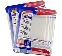 Forro de Libros Autoadhesivo y Ajustable Transparente Adhesivo en los dos Extremo - Pack de 10 Unidades Forra Fácil 29,5x55 cm
