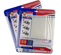 Forro de Libros Autoadhesivo y Ajustable Transparente Adhesivo en los dos Extremos - Pack de 10 Unidades Forra Fácil 28,5x55 cm