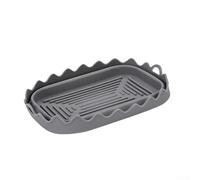 Forro de silicona apto para lavavajillas con estructura plegable y sin acabado para preparación de comidas y rutinas de limpieza rápida (gris)