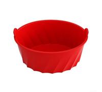 Forro de silicona para 6 ollas de cocción lenta ovaladas de 8 cuartos de galón, cocción eficiente con menos desorden (rojo)