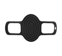 Forro de silicona para freidora de aire con asa de pavo - Revestimientos de papel pergamino reutilizables de repuesto para accesorios de cocina, apto para lavavajillas, rojo y negro, 58,5 x 31,5 cm