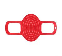 Forro de silicona para freidora de aire, elevador de pavo para olla a presión, apto para lavavajillas, accesorios de cocina a prueba de grasa, 58,5 x 31,5 cm (rojo)