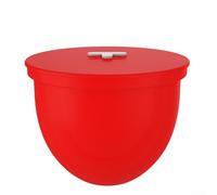 Forro de silicona para tazón mezclador de 4.5 a 5 cuartos de galón con tapa para levadura de masa, rojo