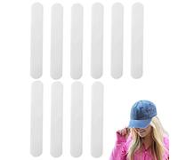 Forro de sudor para sombrero, inserto de sombrero absorbente de sudor, tiras de almohadilla para la diadema, 10 piezas adhesivas absorbentes de sudor con diseño antideslizante, almohadillas