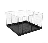Forro de tela Oxford 600D para recintos de mascotas que proporciona una protección constante del suelo, múltiples diseños y tamaños de jaula (cuatro lados)