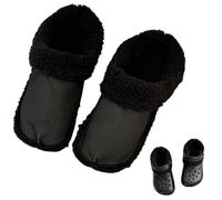 Forro ¡Invierno Zapatillas Calientes para Crocs, Mujer con Forro, Plantillas Cómodas, Pantuflas de Interiores (Negro, 34-35)