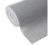 Forro no adhesivo, 45 cm x 3 m, antideslizante, duradero, fuerte, limpio, para cajones, estantes, gabinetes, almacenamiento para cocina y escritorios, color gris claro