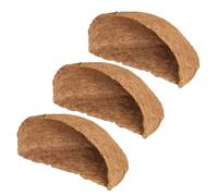 Forro para cesta de flores, forros para cestas de maceteros - 3 forros de repuesto de fibra de coco,Revestimientos semicirculares para jardineras de cestas para jardineras, cestas de flores para valla